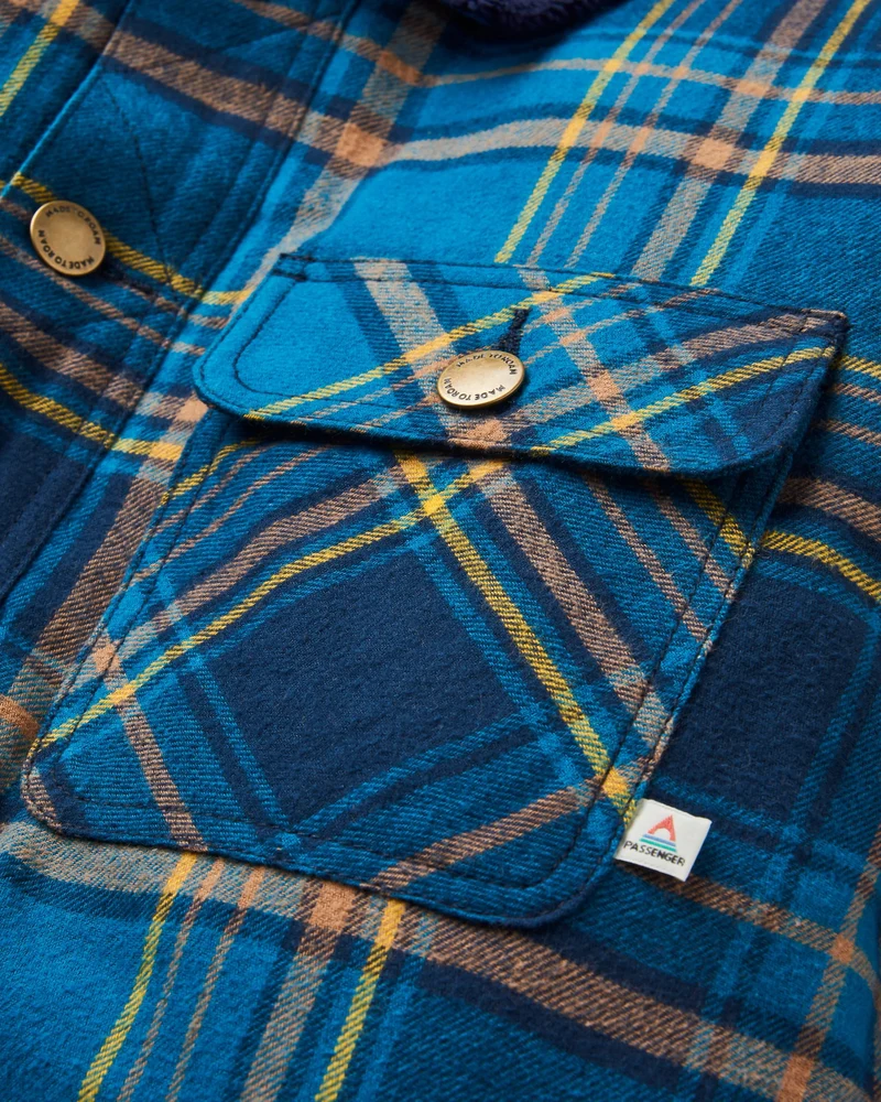 Falcon Bio-Baumwolljacke - Blau karriert