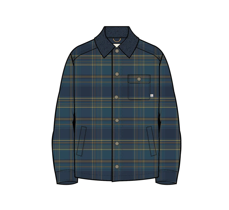 Falcon Bio-Baumwolljacke - Blau karriert