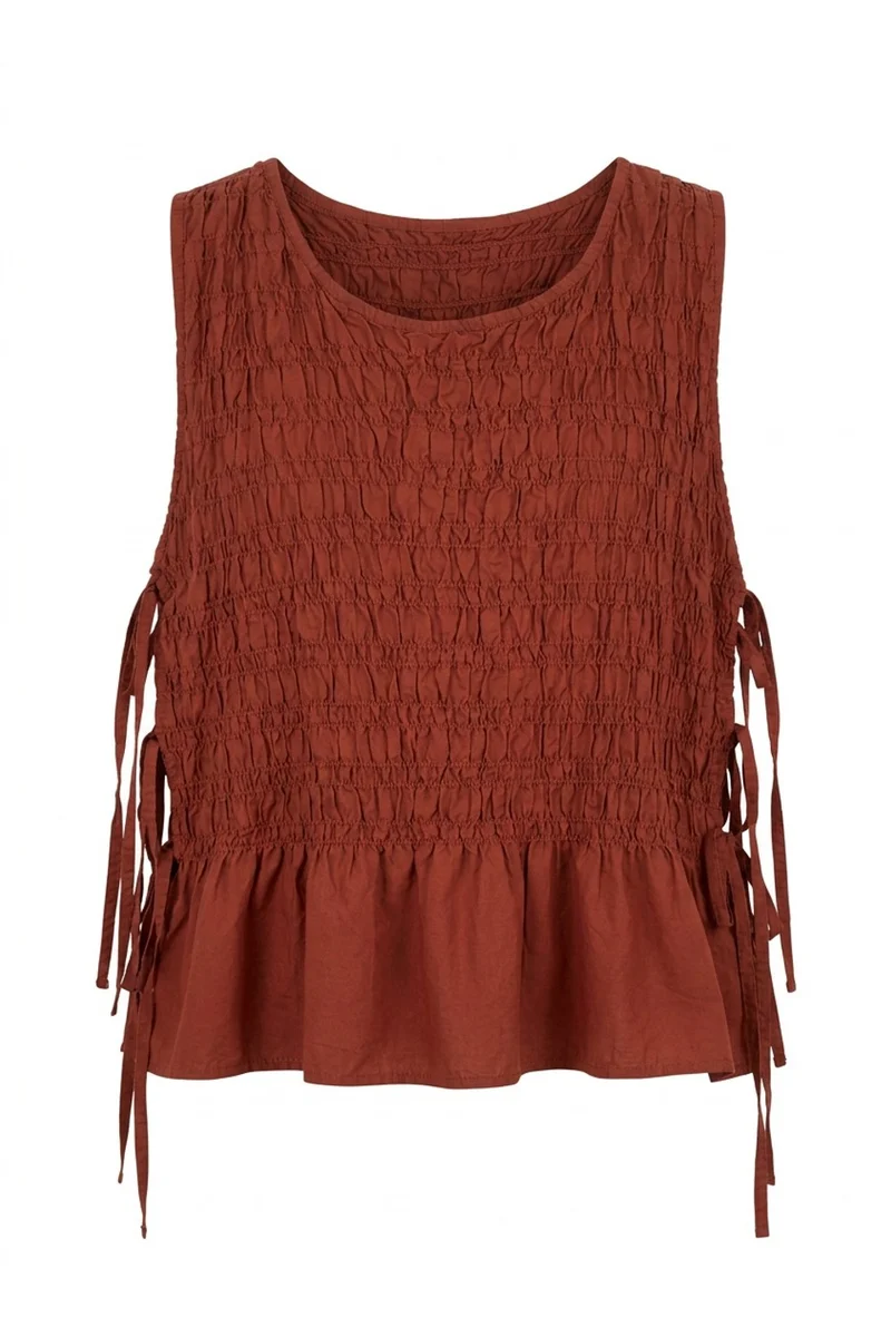 Boho Smock Flair top | Rust