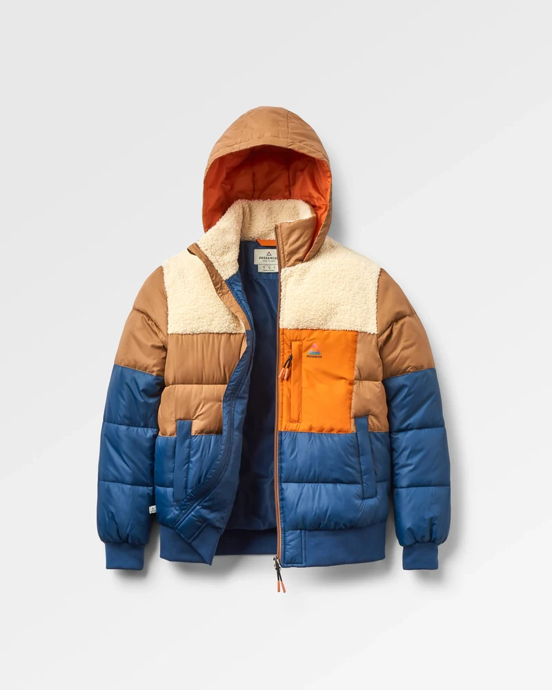 Inspire Isolierte Kapuzenjacke - Dunkles Denim/Toffee