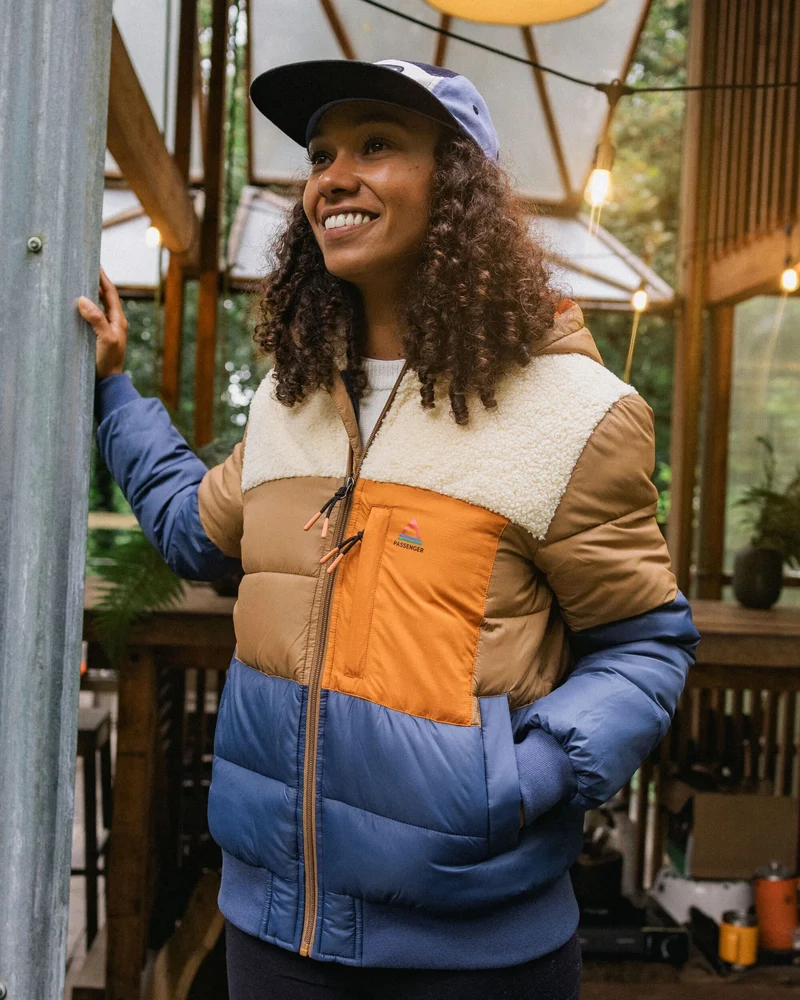 Inspire Isolierte Kapuzenjacke - Dunkles Denim/Toffee