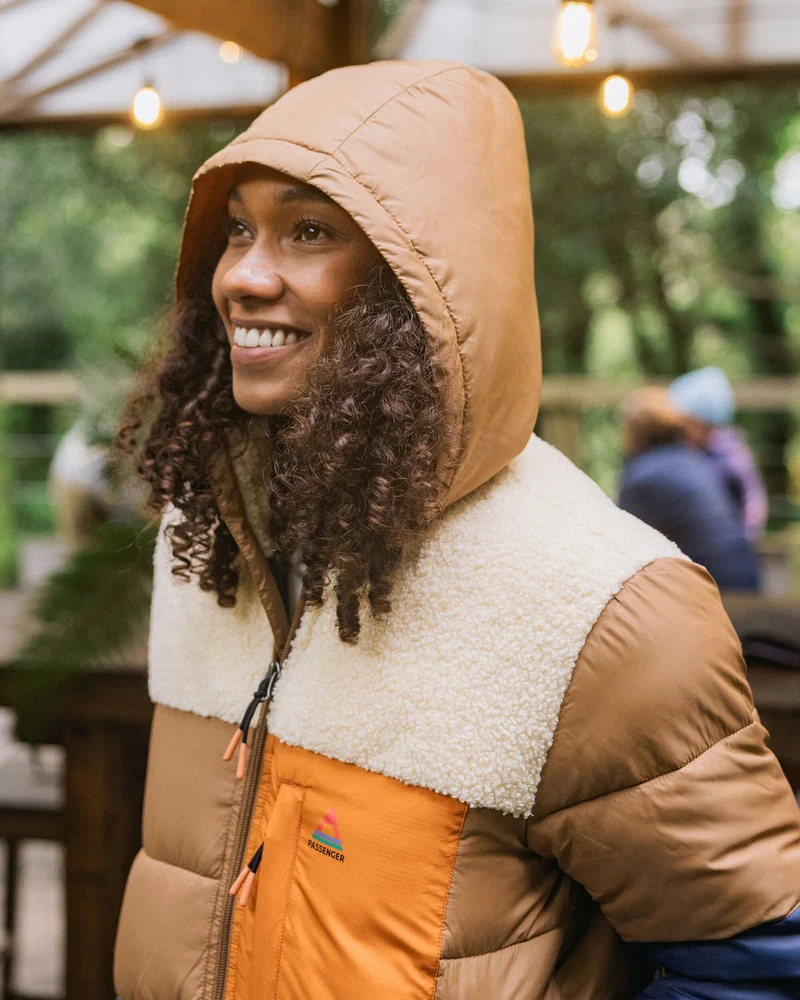 Inspire Isolierte Kapuzenjacke - Dunkles Denim/Toffee