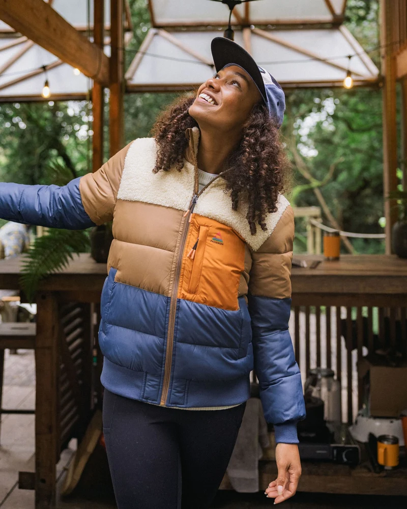 Inspire Isolierte Kapuzenjacke - Dunkles Denim/Toffee