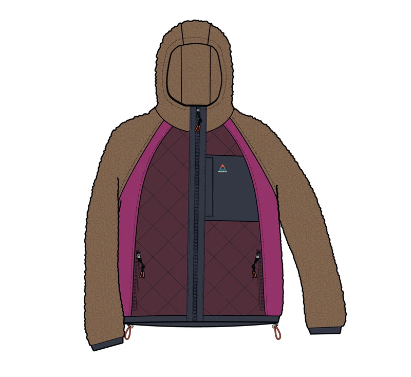Lara Quilted Jacke - Toffee/Fig