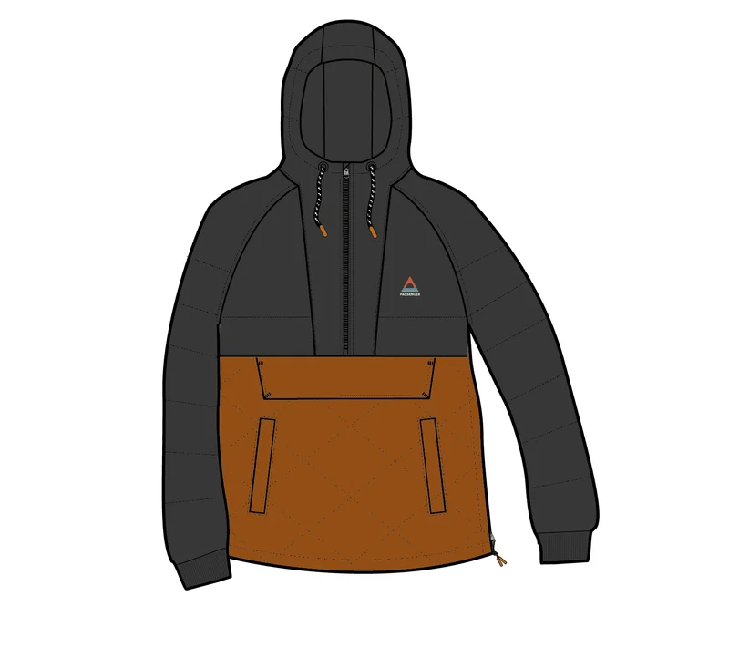 Oceanic Isolierte Anorak - Schwarz/Retro Orange