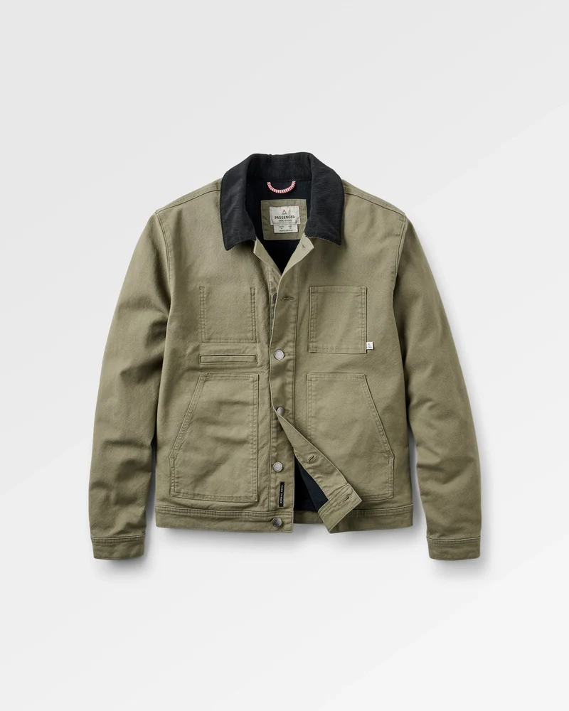 Vantage Gefüttertes Baumwoll-Canvas-Jacke - Staubiges Olive