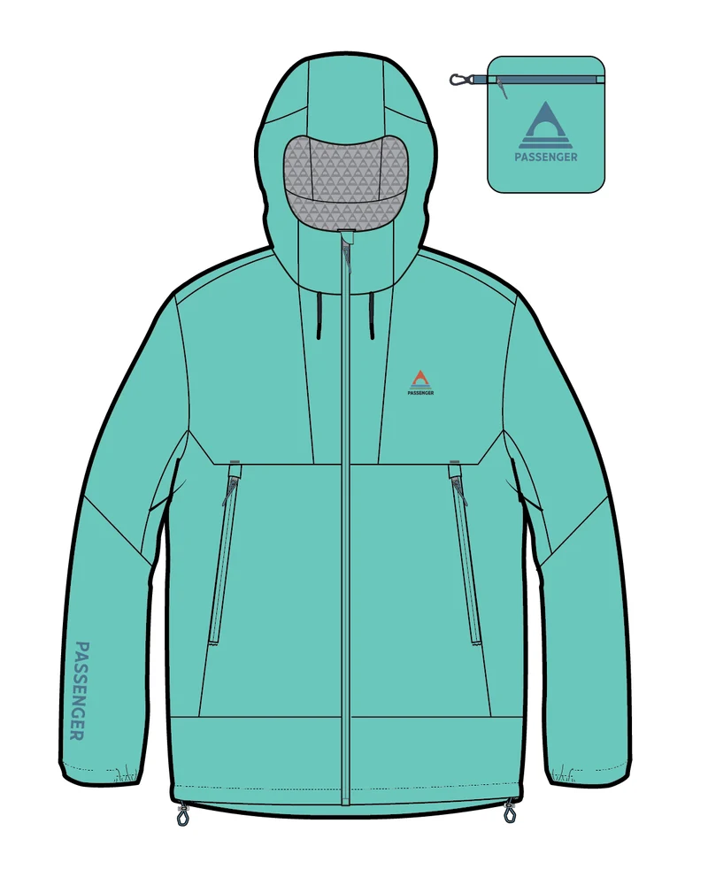Trailscape Lite Damen Wasserdichte Jacke - Aqua