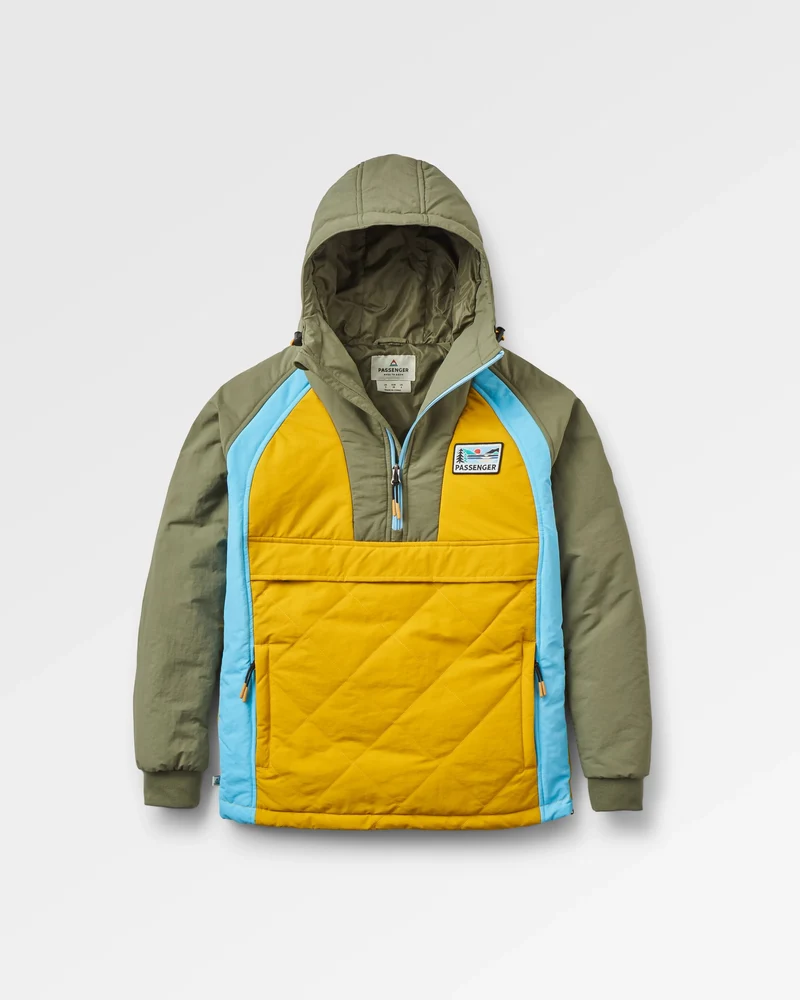 Ocean Isolierter Anorak - Staubiges Olivgrün/Heritage Yellow