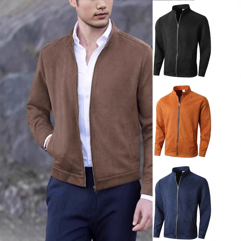 Herren Fleecejacke mit modernem Stehkragen und weichem Innenfutter Drune