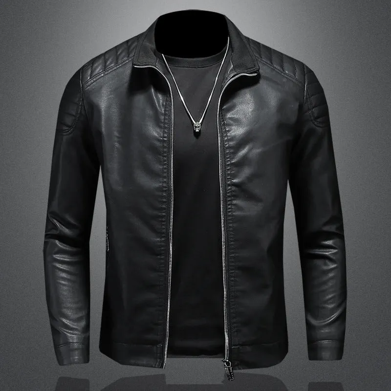 Herren Moderne Lederjacke Drune