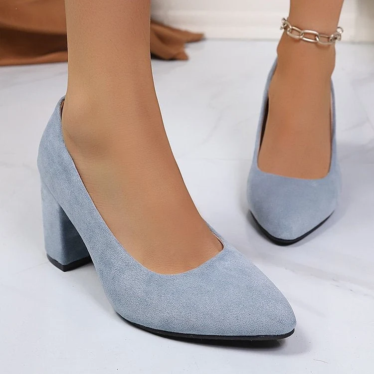 Damen Elegante Pumps mit modernem Blockabsatz Drune