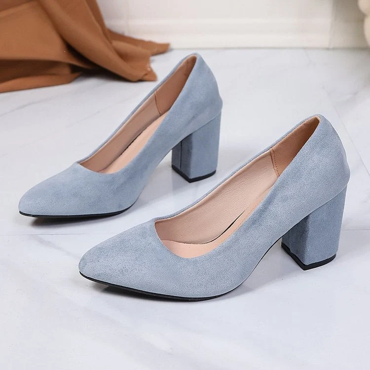 Damen Elegante Pumps mit modernem Blockabsatz Drune