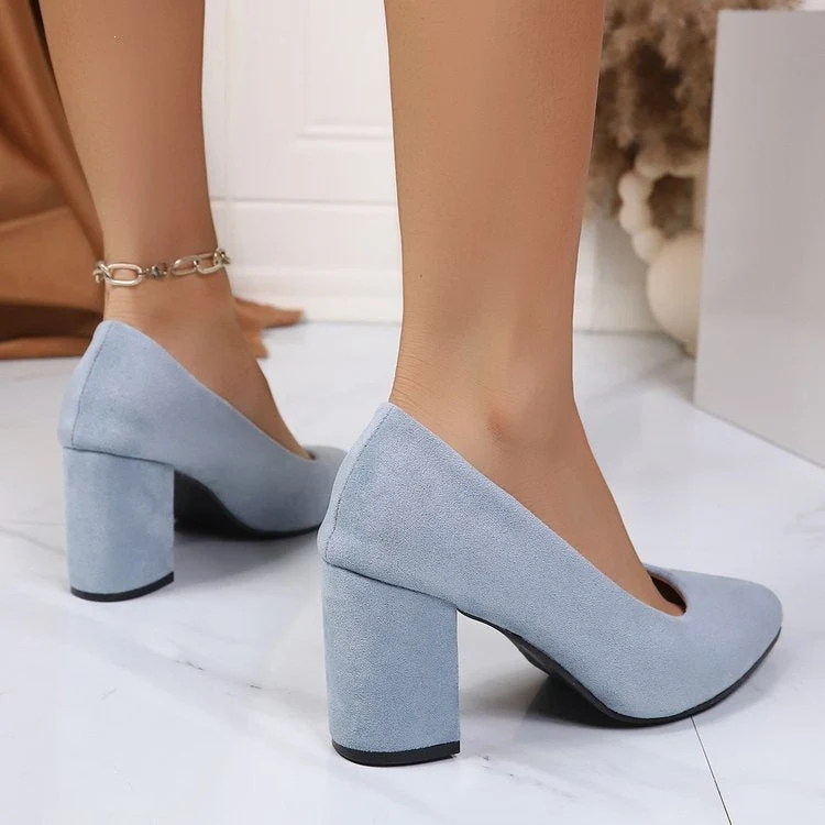 Damen Elegante Pumps mit modernem Blockabsatz Drune