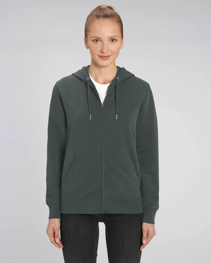 Personalisierbare Unisex-Sweatjacke mit Reißverschluss aus Bio-Baumwolle