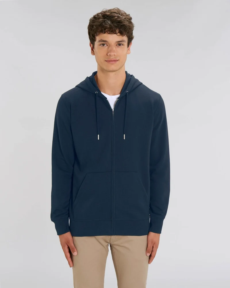 Personalisierbare Unisex-Sweatjacke mit Reißverschluss aus Bio-Baumwolle