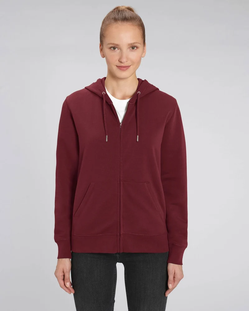 Personalisierbare Unisex-Sweatjacke mit Reißverschluss aus Bio-Baumwolle