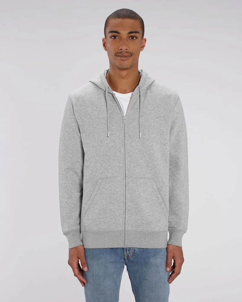 Personalisierbare Unisex-Sweatjacke mit Reißverschluss aus Bio-Baumwolle