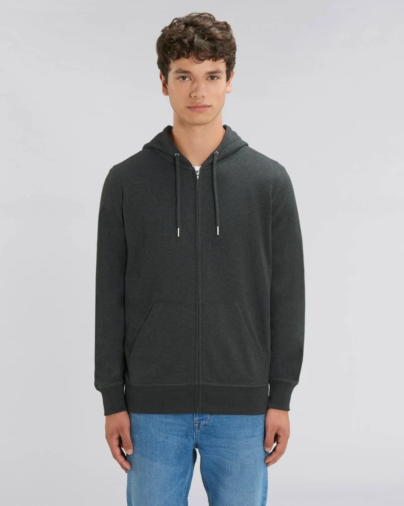 Personalisierbare Unisex-Sweatjacke mit Reißverschluss aus Bio-Baumwolle