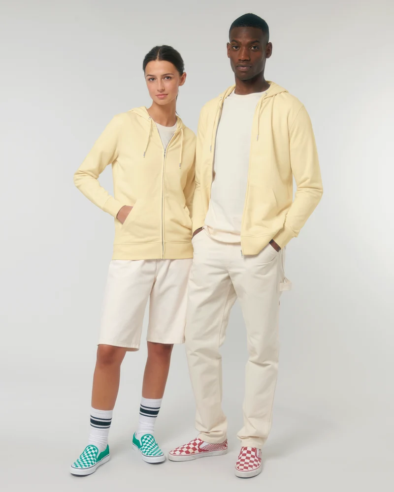 Personalisierbare Unisex-Sweatjacke mit Reißverschluss aus Bio-Baumwolle