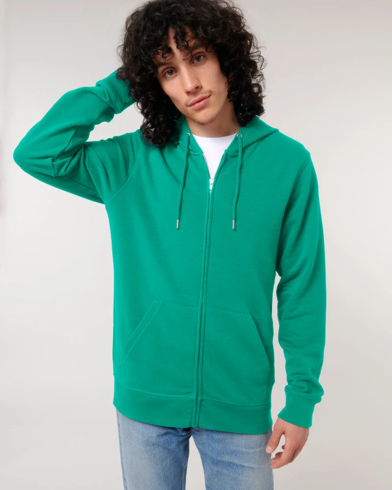 Personalisierbare Unisex-Sweatjacke mit Reißverschluss aus Bio-Baumwolle