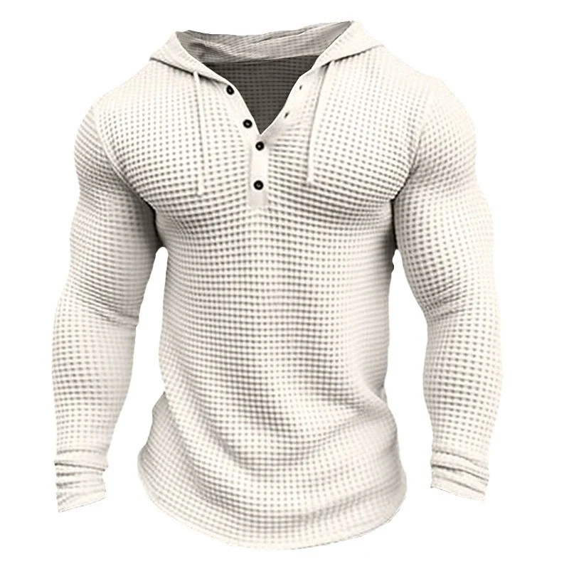 Herren Hoodie mit strukturiertem Design und Kragen Drune