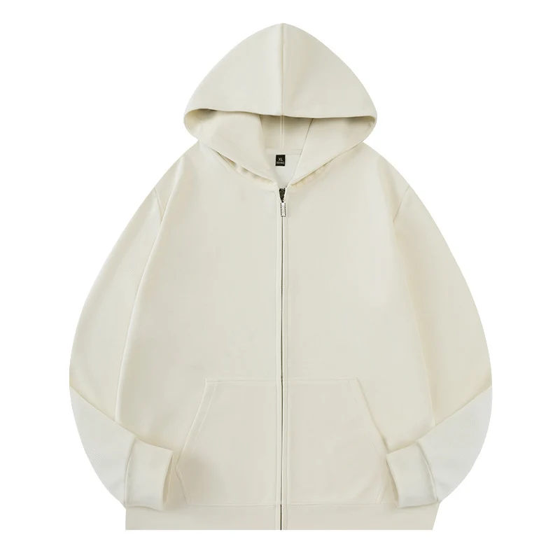 Unisex Oversize Kapuzen‑Zipjacke aus French‑Terry mit verdeckter Nahtführung Drune