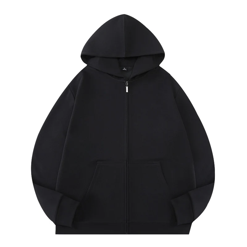 Unisex Oversize Kapuzen‑Zipjacke aus French‑Terry mit verdeckter Nahtführung Drune