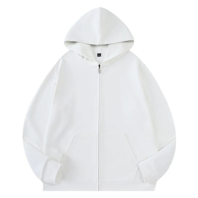 Unisex Oversize Kapuzen‑Zipjacke aus French‑Terry mit verdeckter Nahtführung Drune