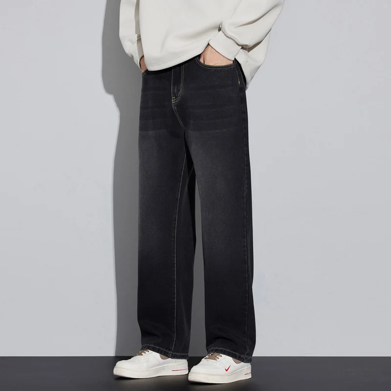 Herren Weite Denim-Jeans im Vintage-Look mit tiefer Leibhöhe und lässiger Passform Drune