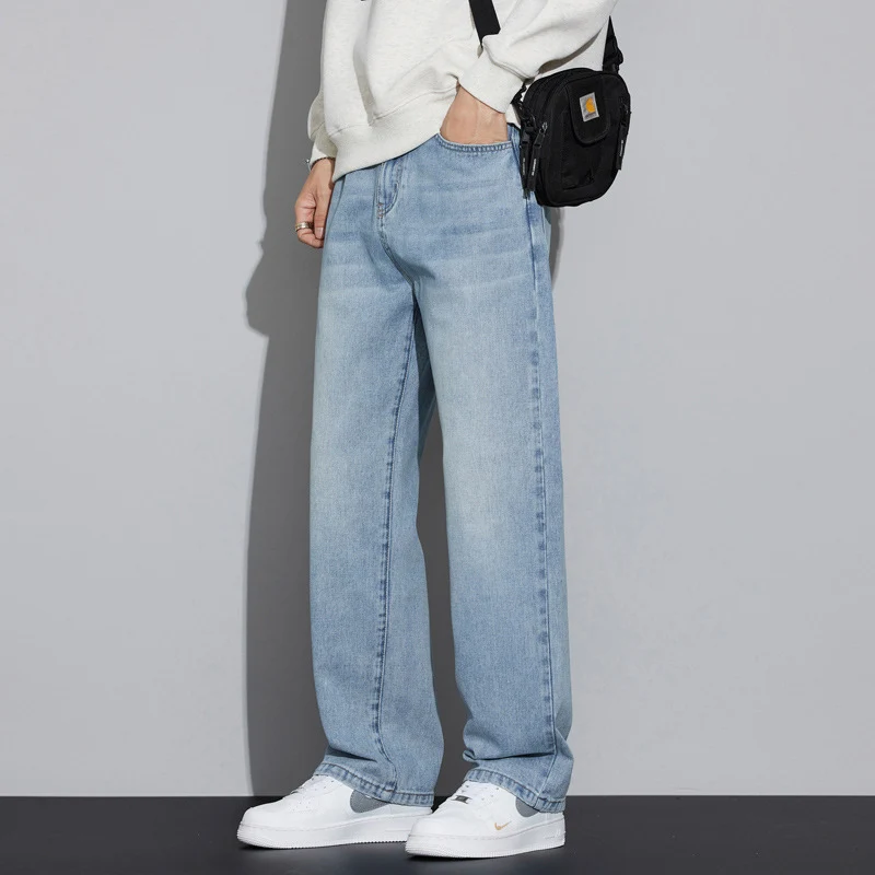 Herren Weite Denim-Jeans im Vintage-Look mit tiefer Leibhöhe und lässiger Passform Drune
