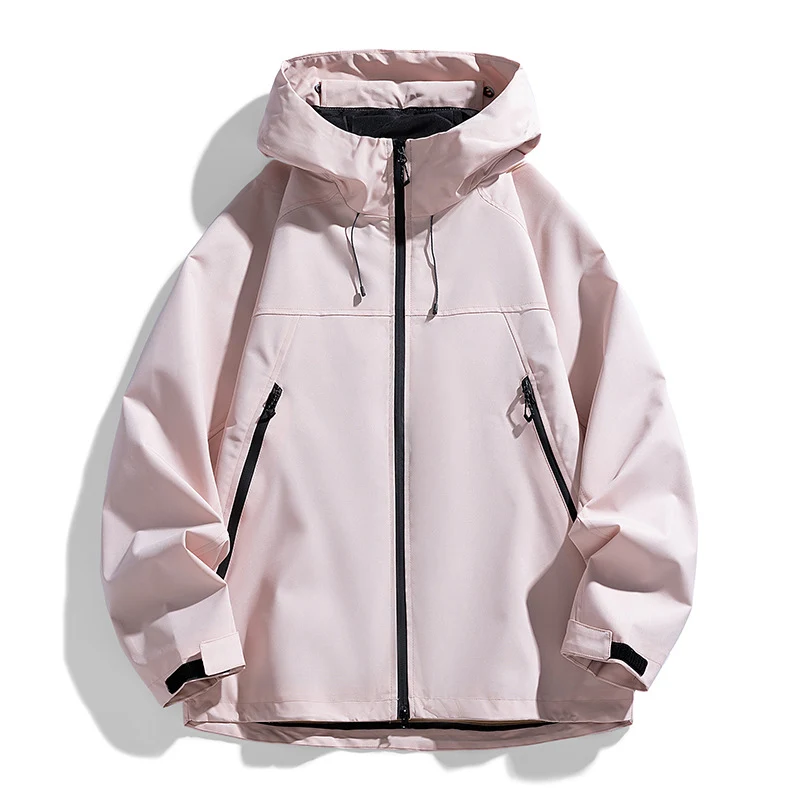 Herren Technische Kapuzen-Utilityjacke mit Kontrastpaneelen und wasserabweisender Membran Drune