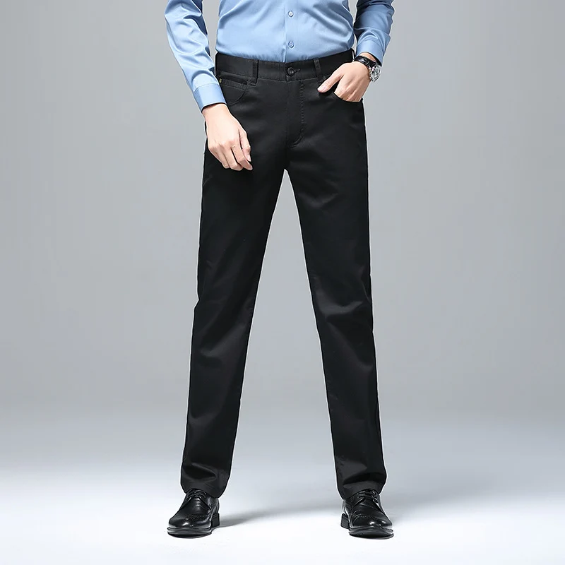 Herren Stretch-Chinohose mit geradem Schnitt und Bügelfalte Drune