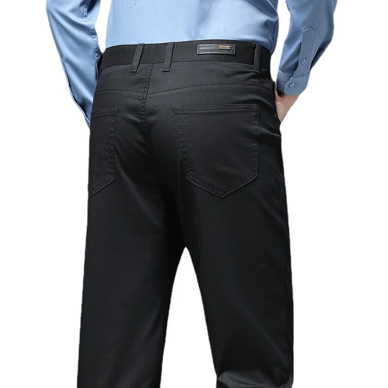 Herren Stretch-Chinohose mit geradem Schnitt und Bügelfalte Drune