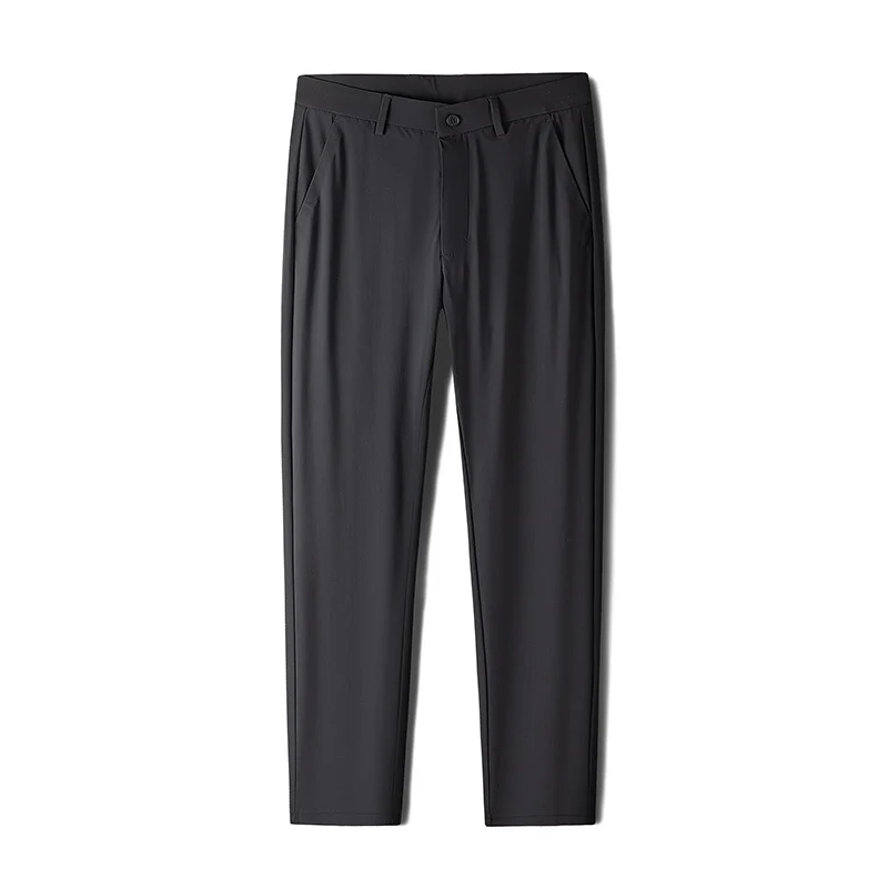 Herren Schlanke Business‑Stretchhose mit Bügelfalte und Komfortbund Drune