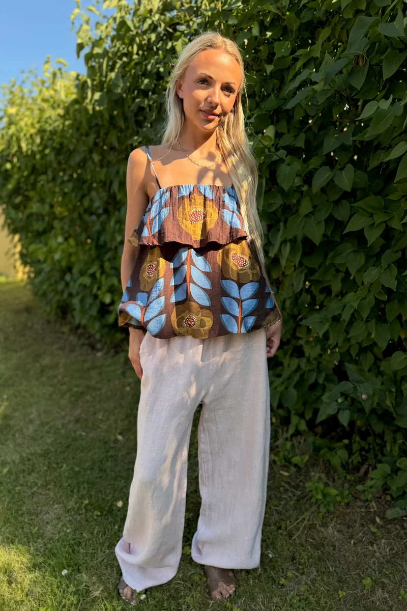 Aurelia Floral Top | Dark Maroon | Atelier C