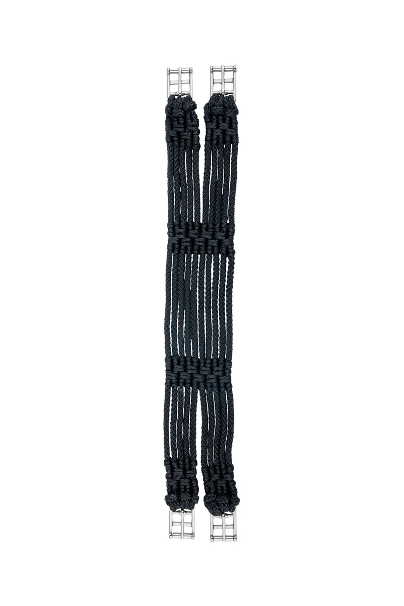 Kurzer Sattelgurt aus geflochtenem Seil Black 75 cm