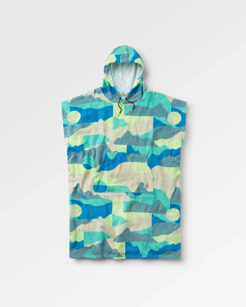 Shoreline Baumwoll-Surf-Poncho - Vista Patchwork Aqua