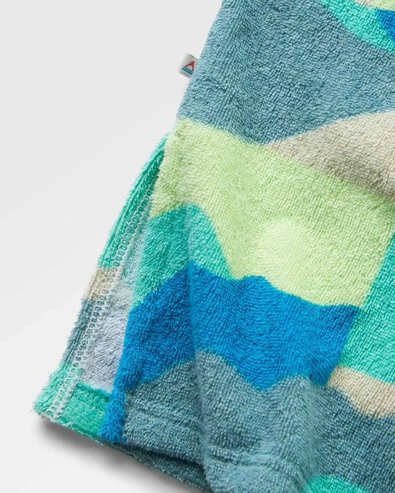 Shoreline Baumwoll-Surf-Poncho - Vista Patchwork Aqua