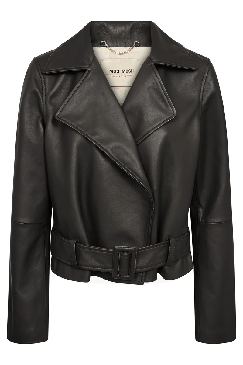 Lasco Short Leather Jacket | Black | Jakke fra Mos Mosh