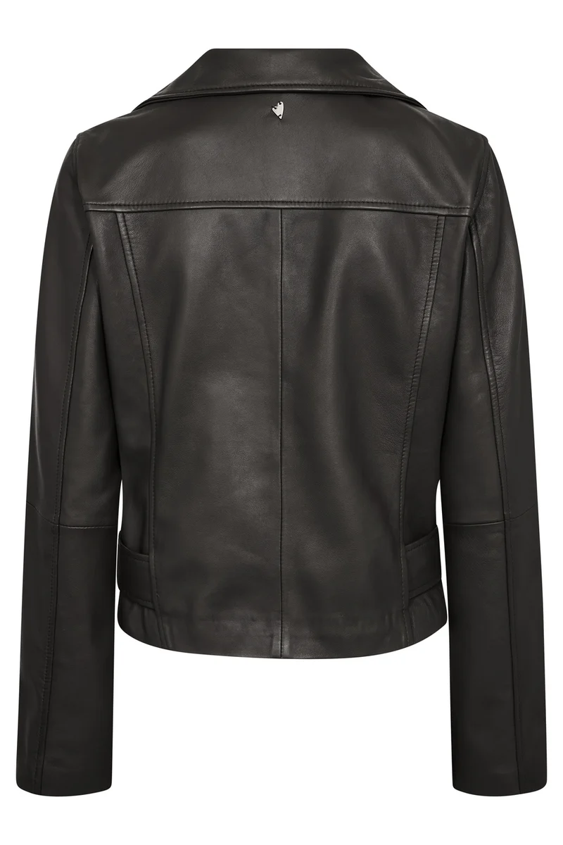 Lasco Short Leather Jacket | Black | Jakke fra Mos Mosh