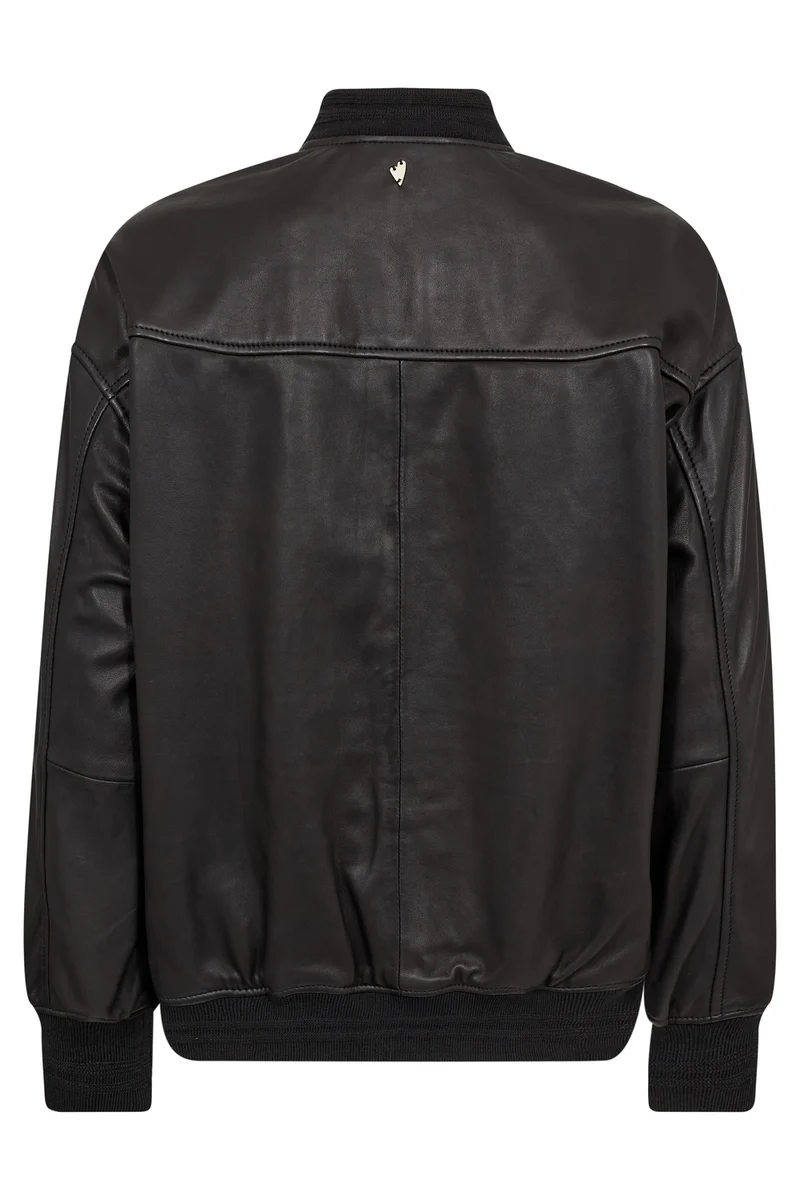Ruby Leather Bomber Jacket | Black | Jakke fra Mos Mosh