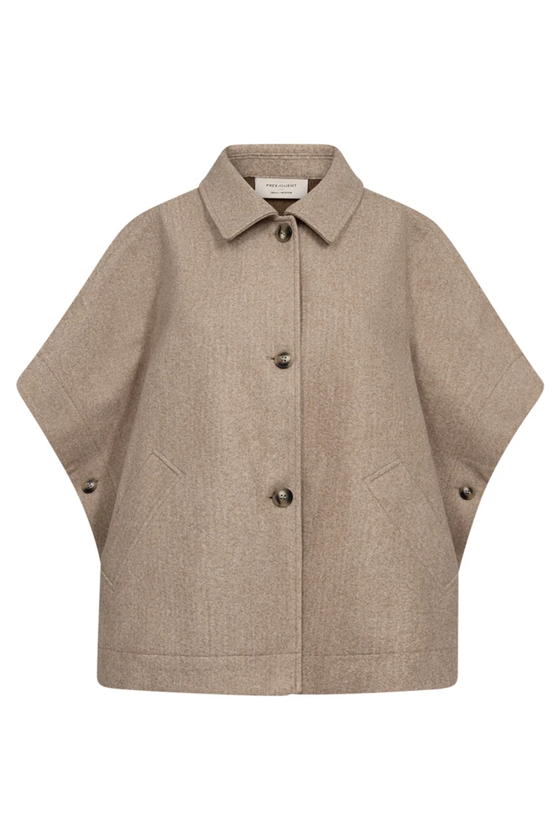 Yanna Cape 211554 | Silver Mink Melange | Cape fra Freequent