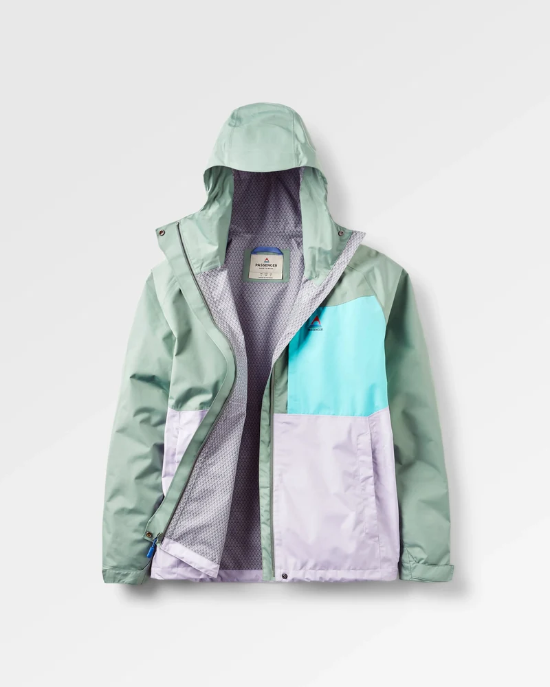 Trailscape Damen Wasserdichte Jacke - Pistazie/Fliederhauch/Aqua