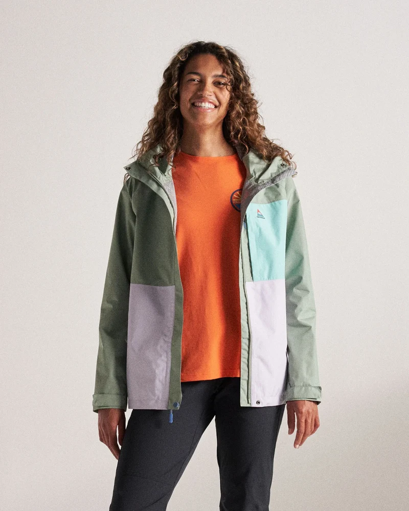 Trailscape Damen Wasserdichte Jacke - Pistazie/Fliederhauch/Aqua