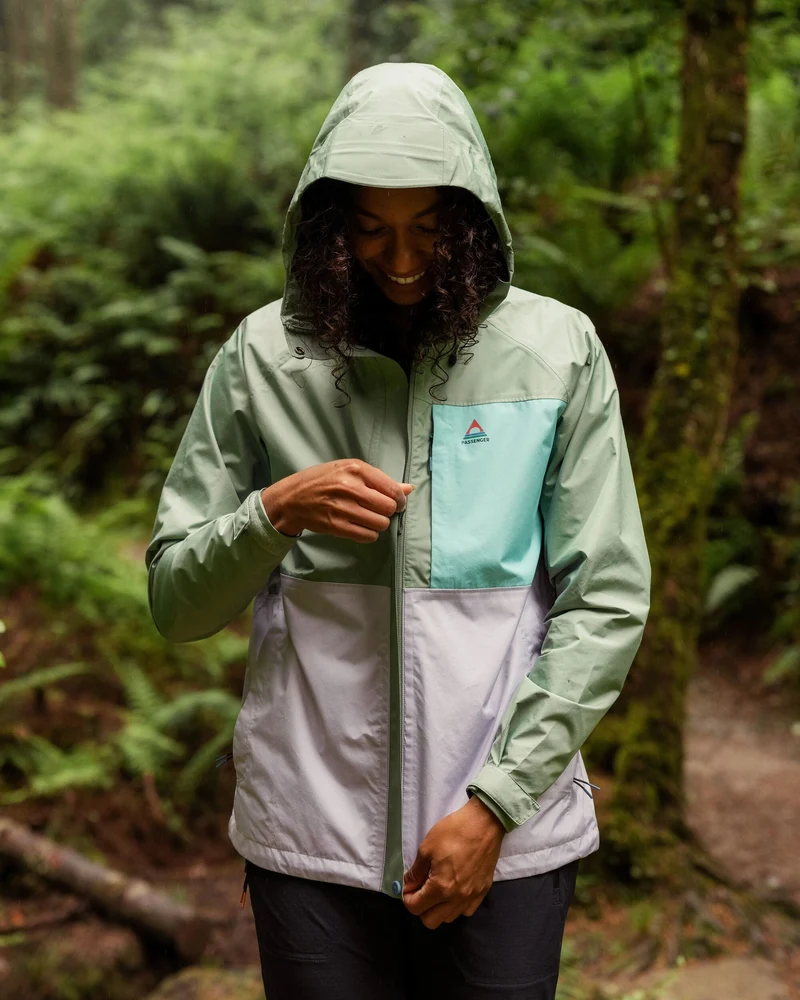 Trailscape Damen Wasserdichte Jacke - Pistazie/Fliederhauch/Aqua