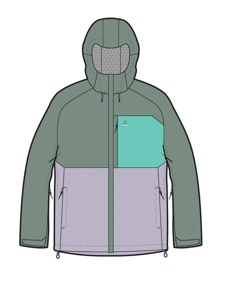 Trailscape Damen Wasserdichte Jacke - Pistazie/Fliederhauch/Aqua