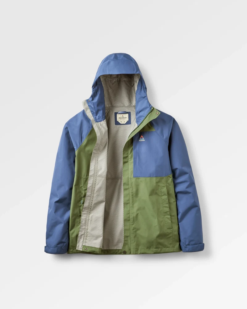 Trailscape Herren Wasserdichte Jacke - Dunkles Denim/Wildgrün