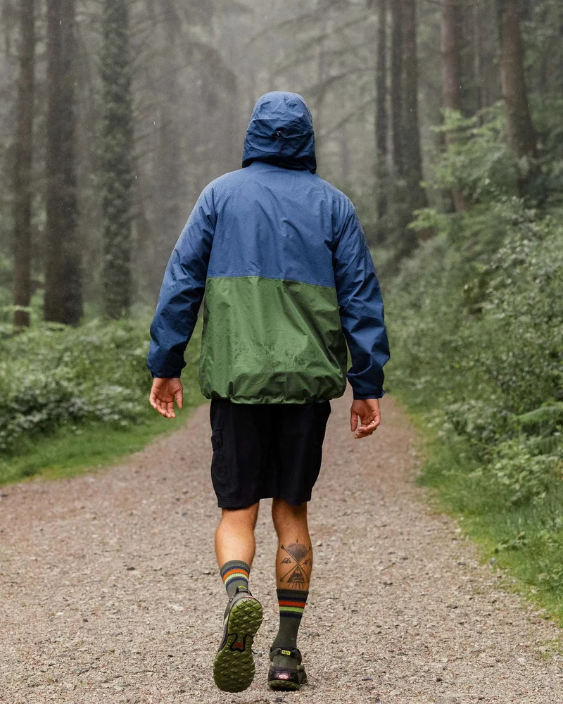 Trailscape Herren Wasserdichte Jacke - Dunkles Denim/Wildgrün