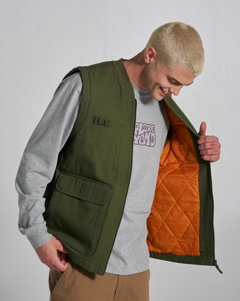 Explorers Bio-Baumwoll-Canvas-Top - Khaki