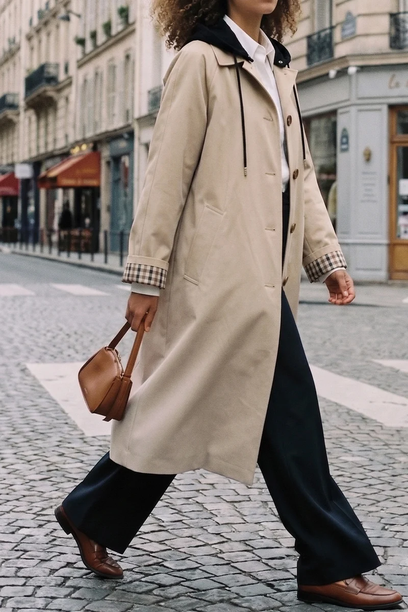 Paige Long Trench | Beige